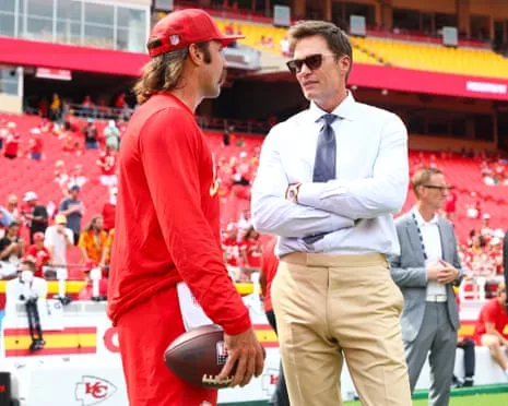 The NFL legend ignites online backlash after appearing in Vegas coaching booth